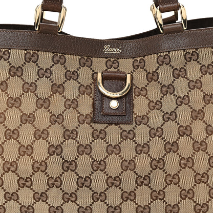 Gucci Monogram Large Abbey Tote Dark Brown 8 of 11
