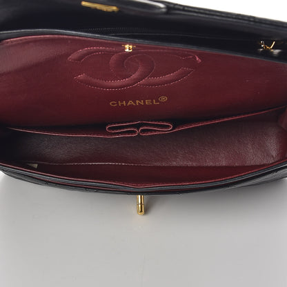 Chanel Lambskin Quilted Medium Double Flap Black 7 of 14