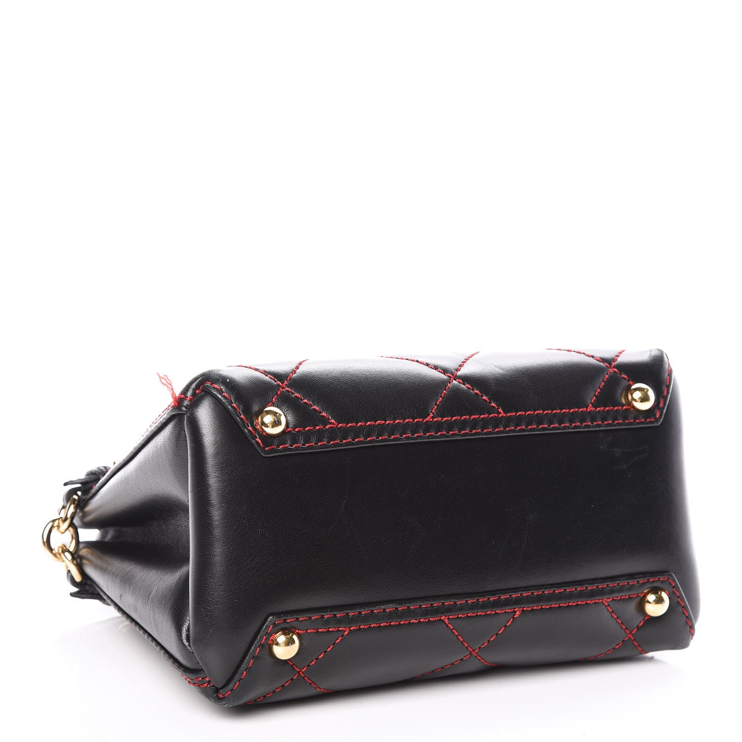 Burberry Lambskin Quilted Baby Banner Tote Black 4 of 10