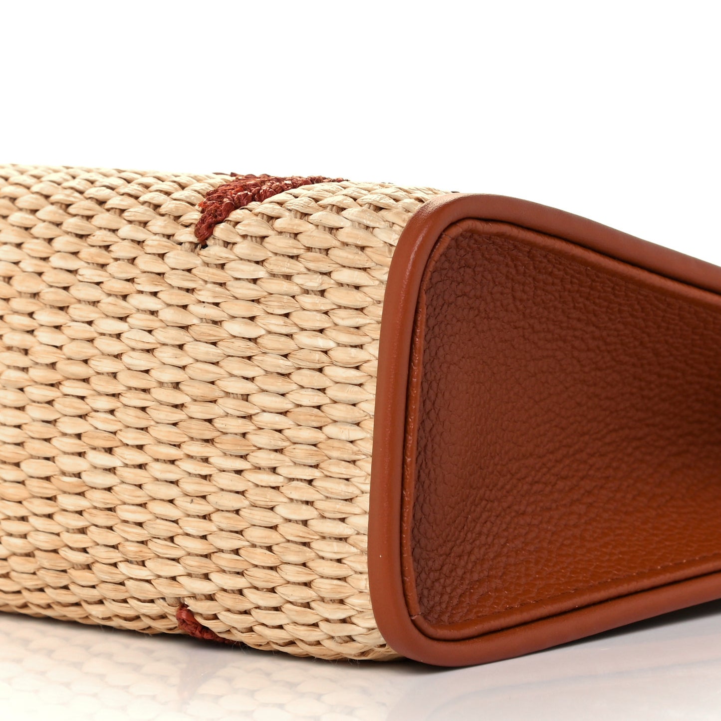 Raffia Monogram Giant Toiletry Pouch 26 Tan