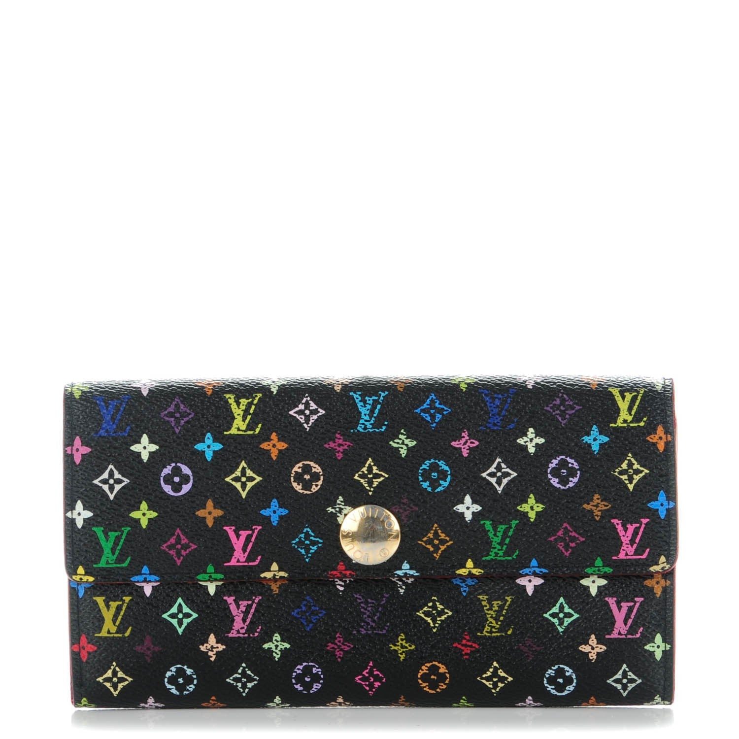 Louis Vuitton Monogram Multicolor Sarah Wallet Black 1 of 8