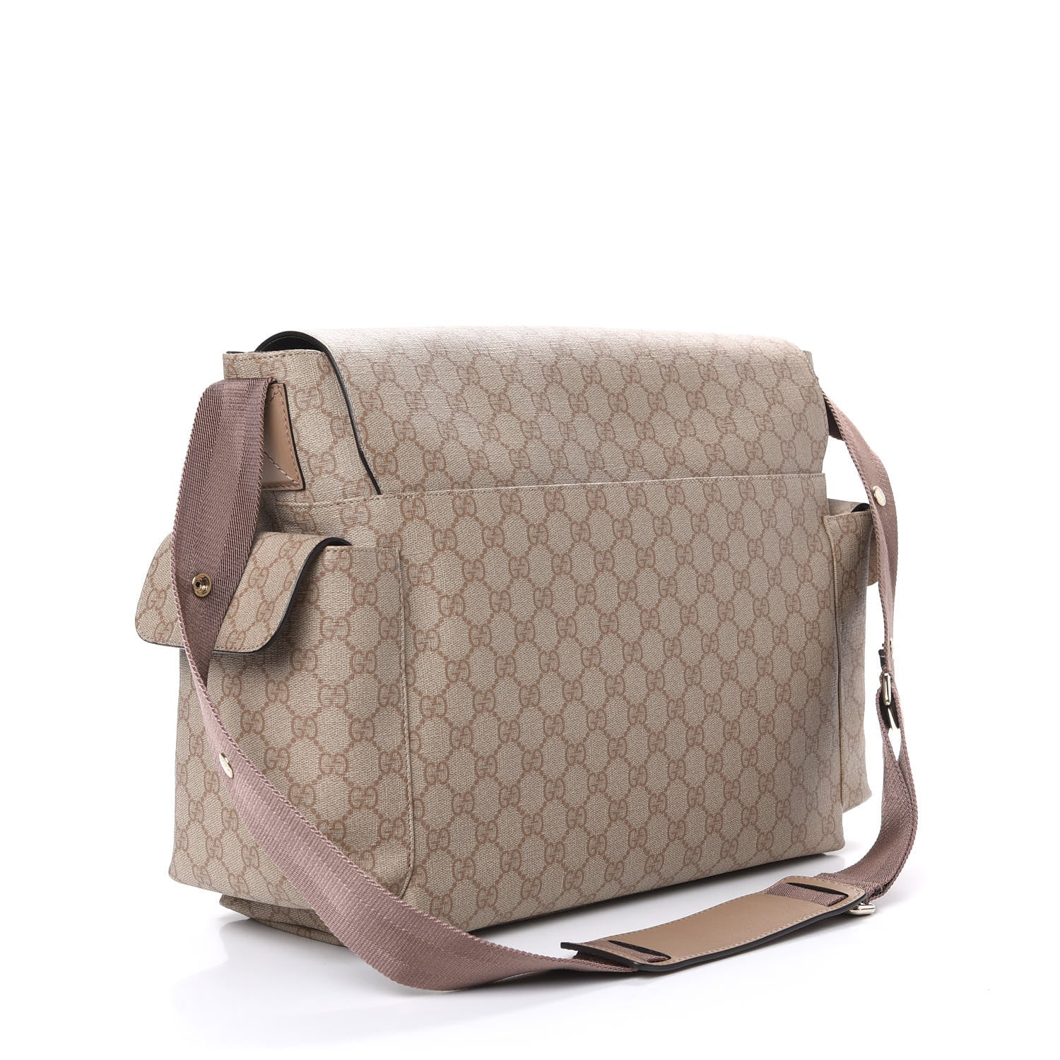 Gucci GG Supreme Monogram Messenger Diaper Bag Beige 2 of 10