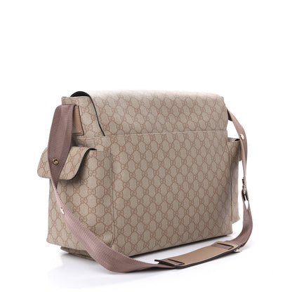 Gucci GG Supreme Monogram Messenger Diaper Bag Beige 2 of 10