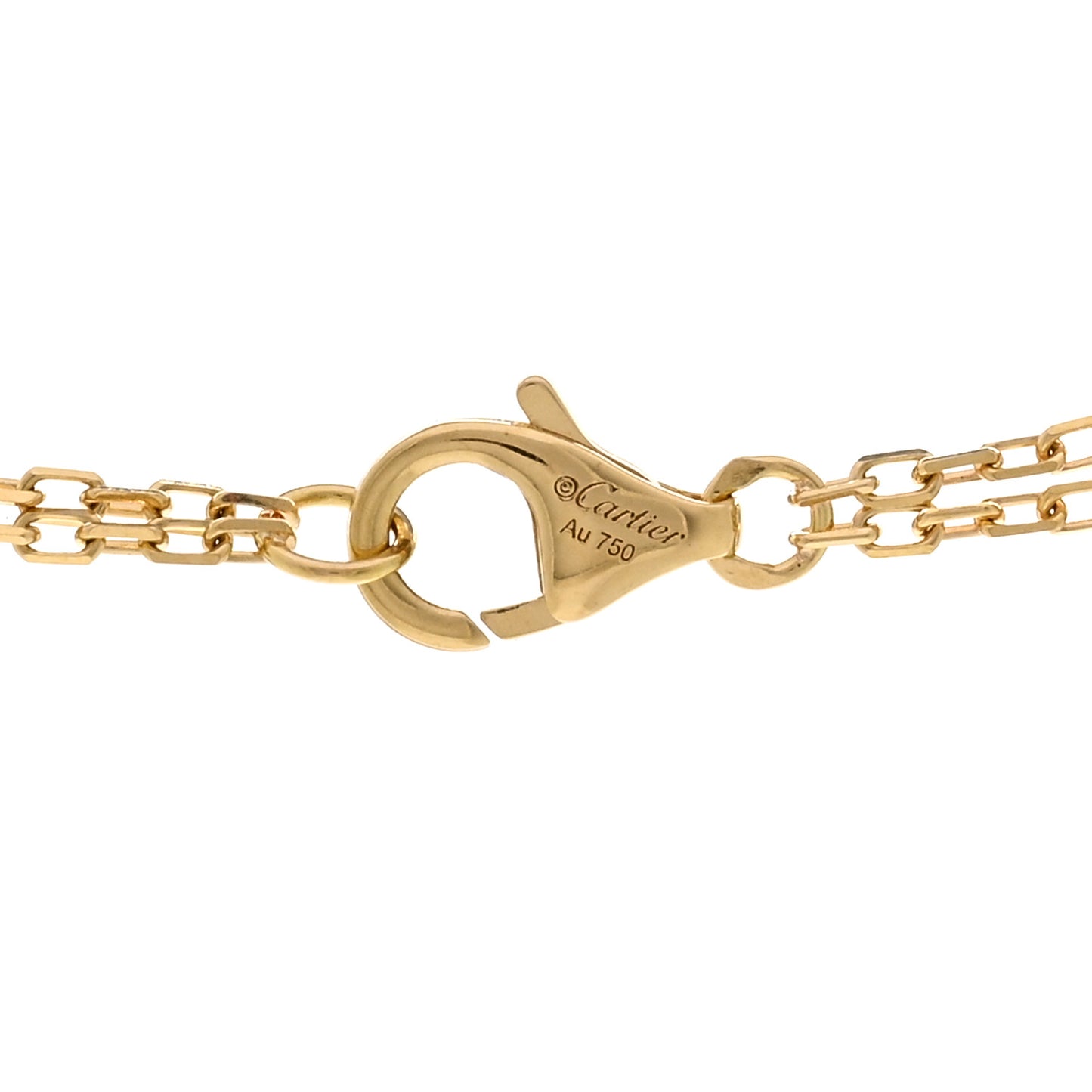 18K Yellow Gold 2 Diamond LOVE Necklace