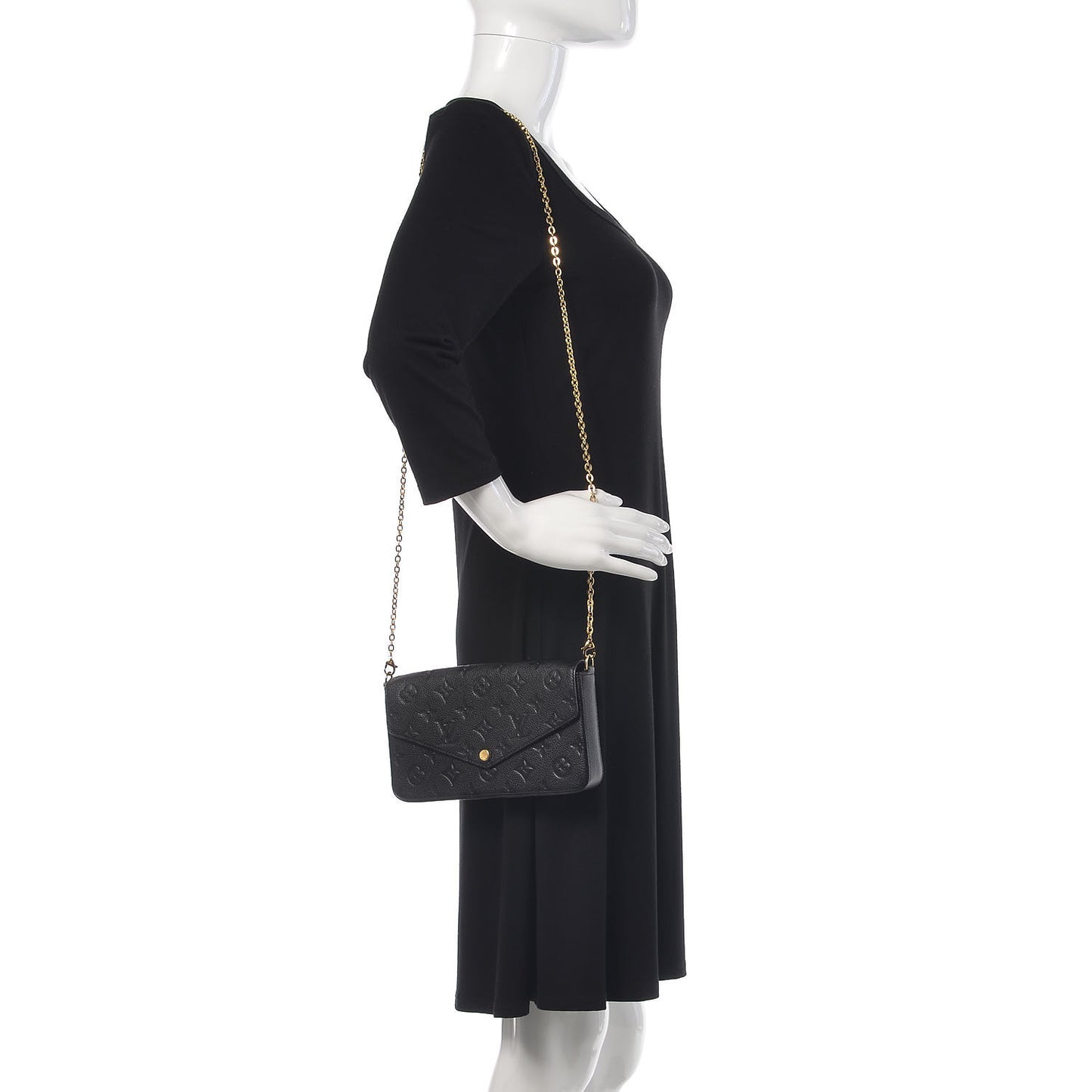Empreinte Pochette Felicie Chain Wallet Black