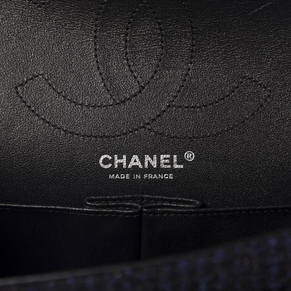 Chanel Metallic Tweed Quilted 2.55 Reissue 226 Flap Navy Blue 8 of 11