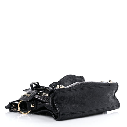 Balenciaga Chevre Gold Metallic Edge Hardware Mini City Black 4 of 10