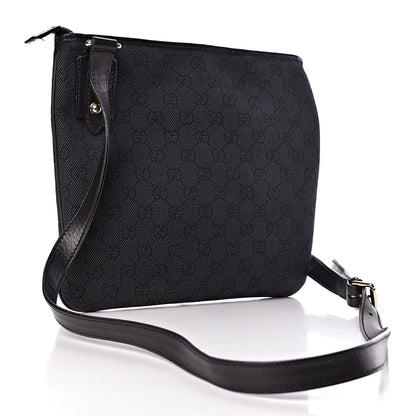 Gucci Monogram Flat Messenger Bag Black 3 of 11