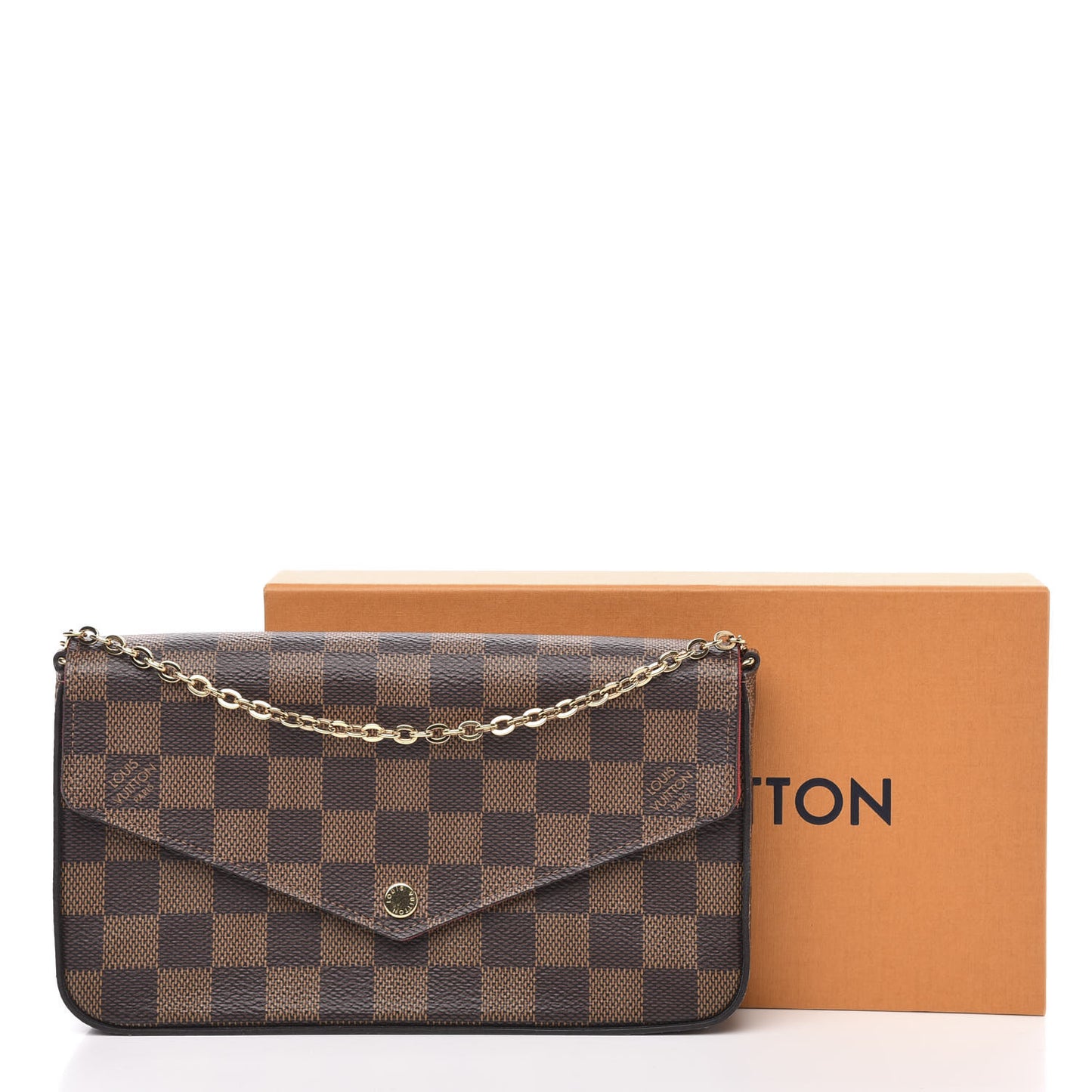 Damier Ebene Pochette Felicie Chain Wallet
