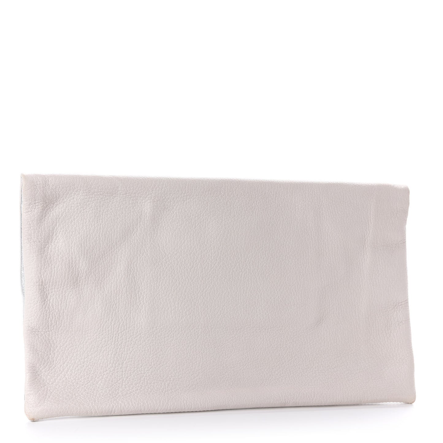 Metallic Calfskin Roma Chameleon Clutch Soap Silver