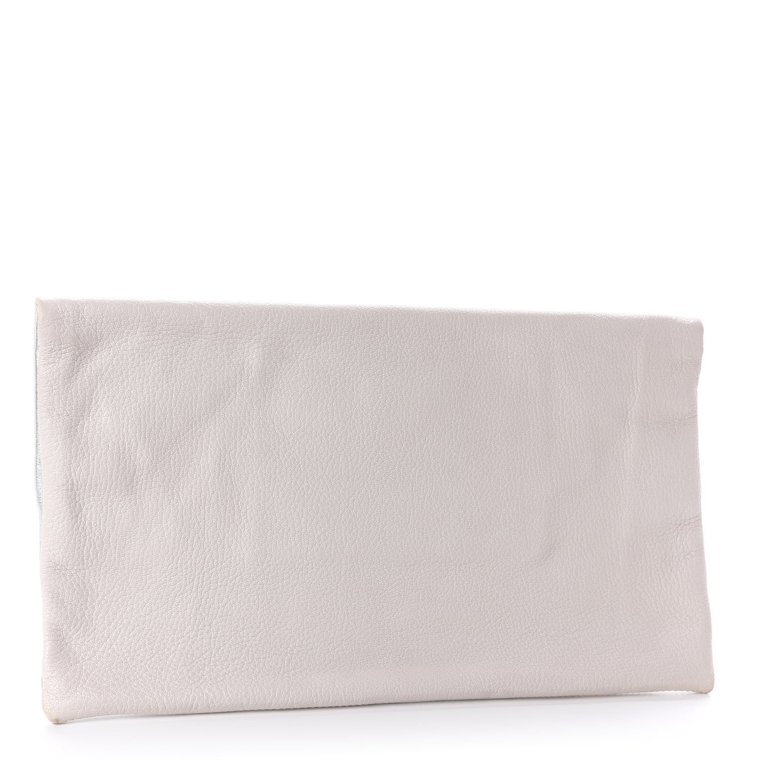 Fendi Metallic Calfskin Roma Chameleon Clutch Soap Silver 3 of 9