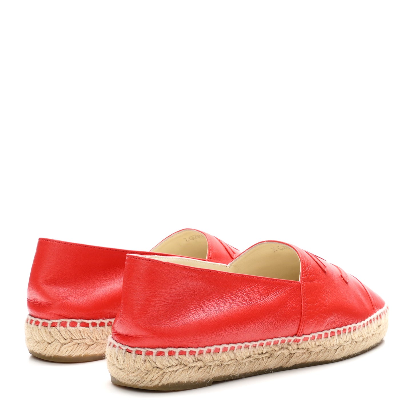 Lambskin CC Espadrilles 41 Red