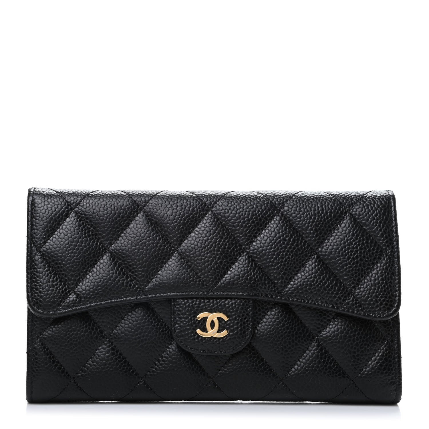 Chanel Caviar Quilted Large Flap Wallet Black 1 of 10