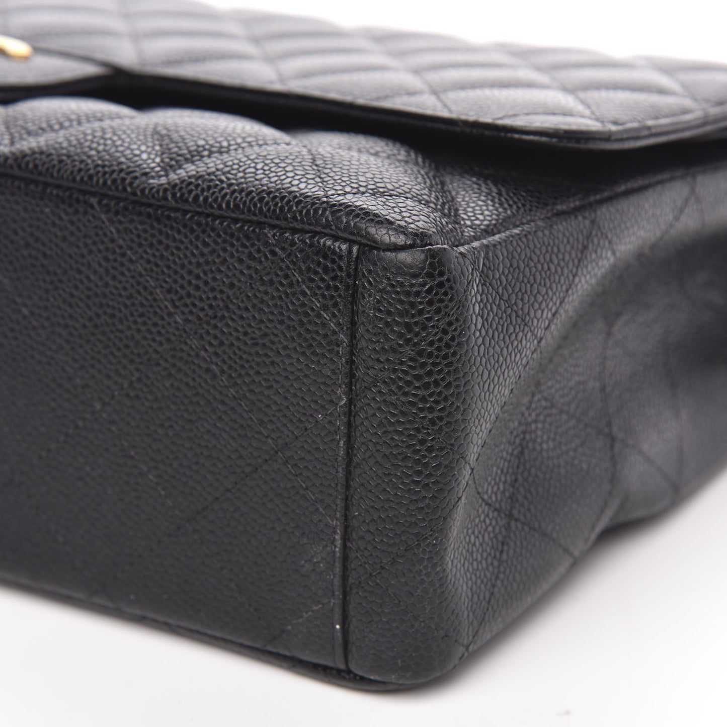 Caviar Quilted Maxi Double Flap Black