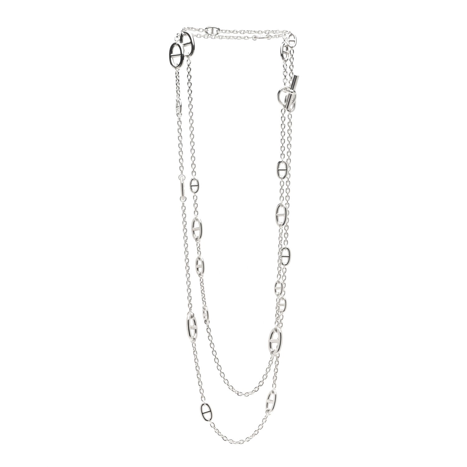 Hermes Sterling Silver Farandole Necklace 160 3 of 4