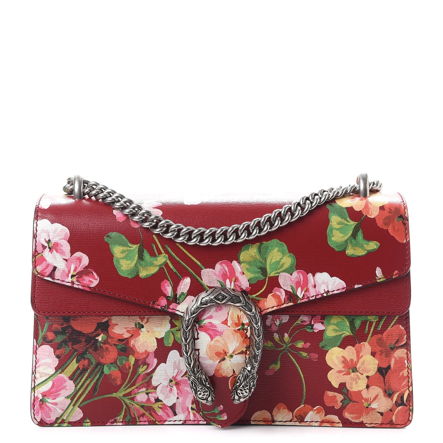 Calfskin Blooms Print Small Dionysus Shoulder Bag Romantic Cherry Multicolor