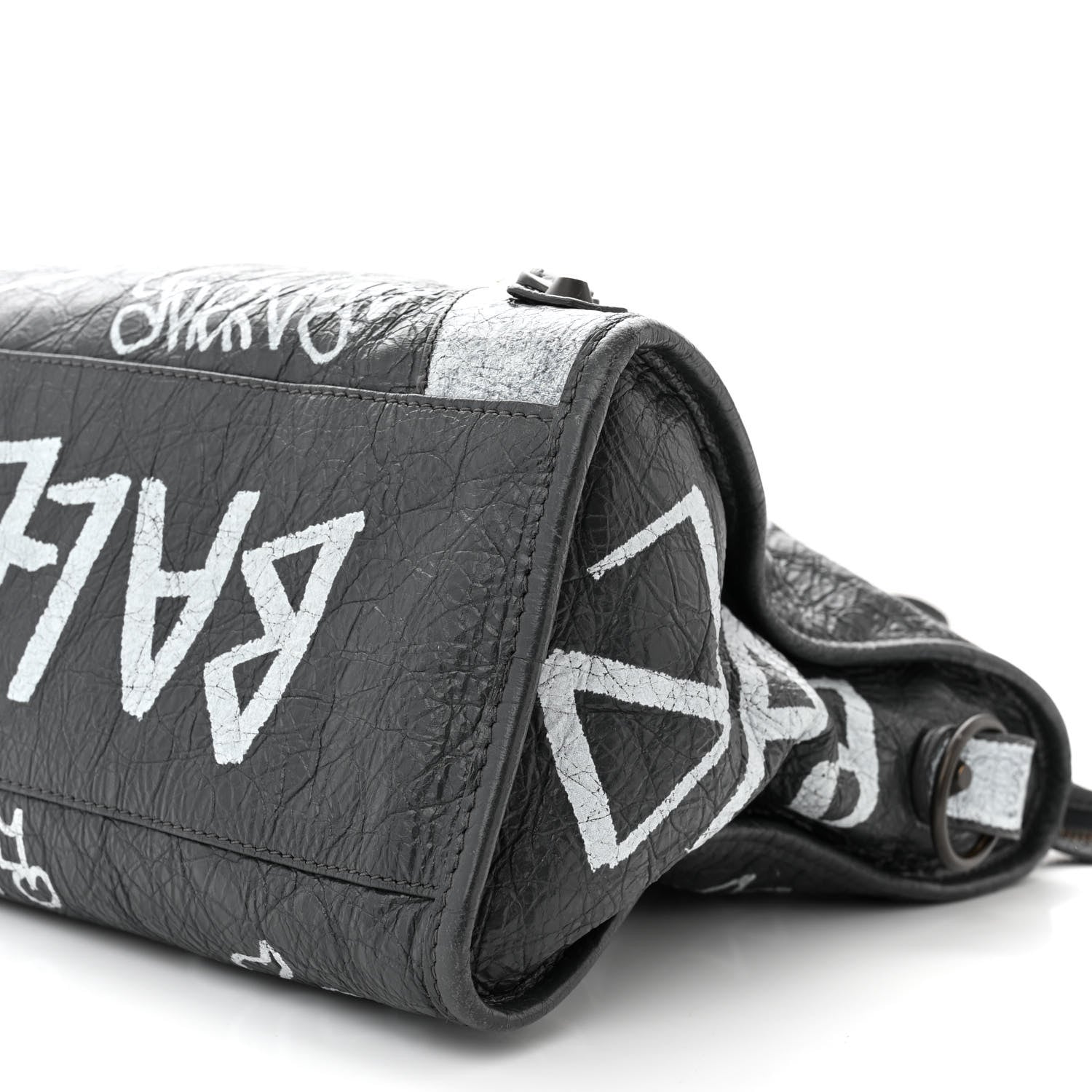 Balenciaga Agneau Arena Graffiti All Over Classic Hardware City Gris Fossile White 10 of 12
