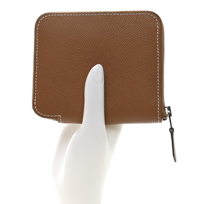 Hermes Epsom Silk'in Compact Wallet Gold 2 of 7