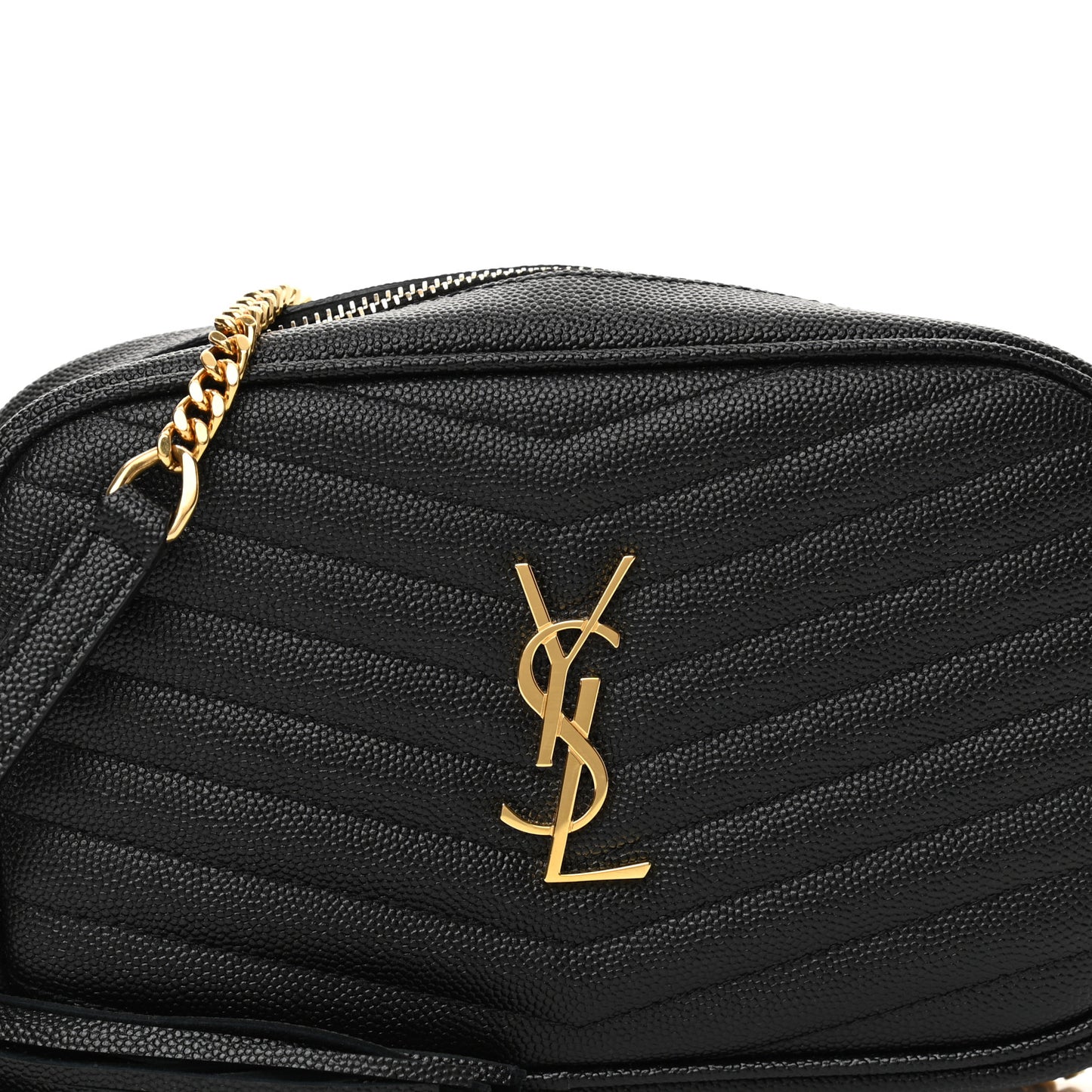 Grain De Poudre Matelasse Monogram Mini Lou Camera Bag Black