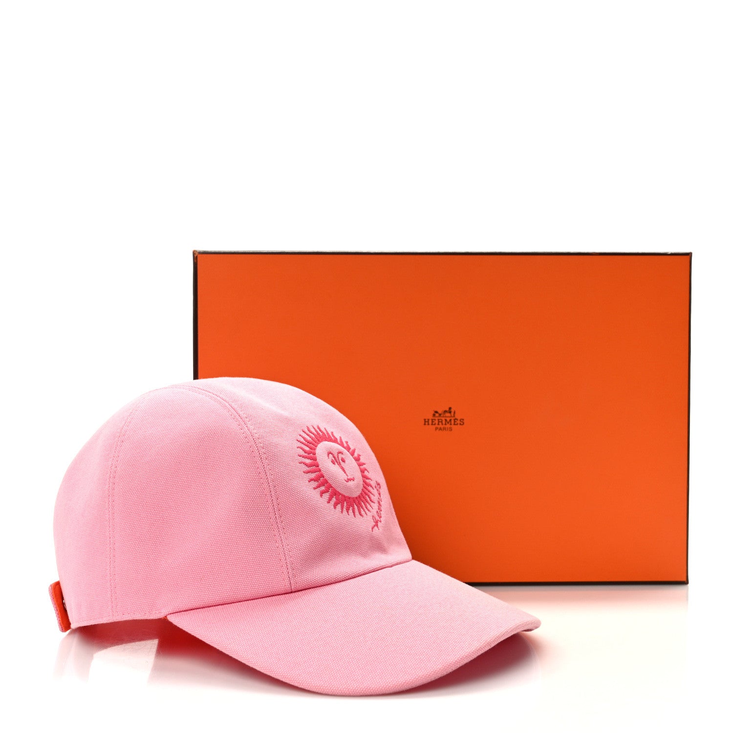 Hermes Cotton Davis Sunshine Hat 56 Rose 9 of 9