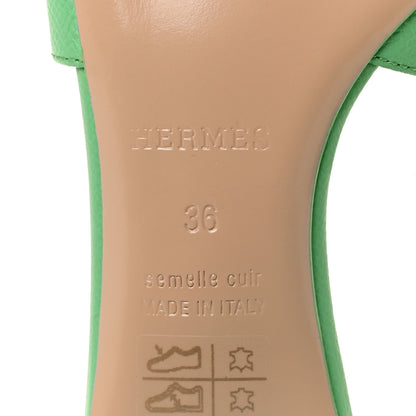 Hermes Epsom Oasis Sandals 36 Vert Pomme 6 of 9