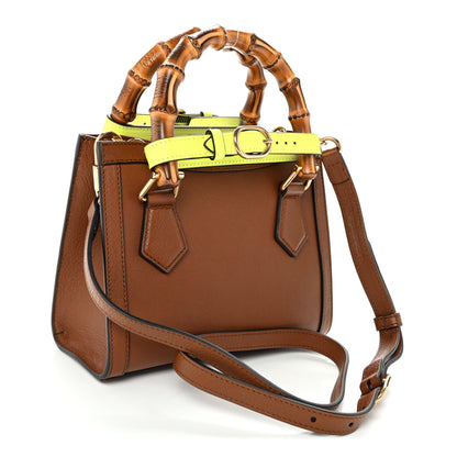 Gucci Wonka Grain Calfskin Mini Diana Tote Bag Cuir Yellow Fluo 3 of 11