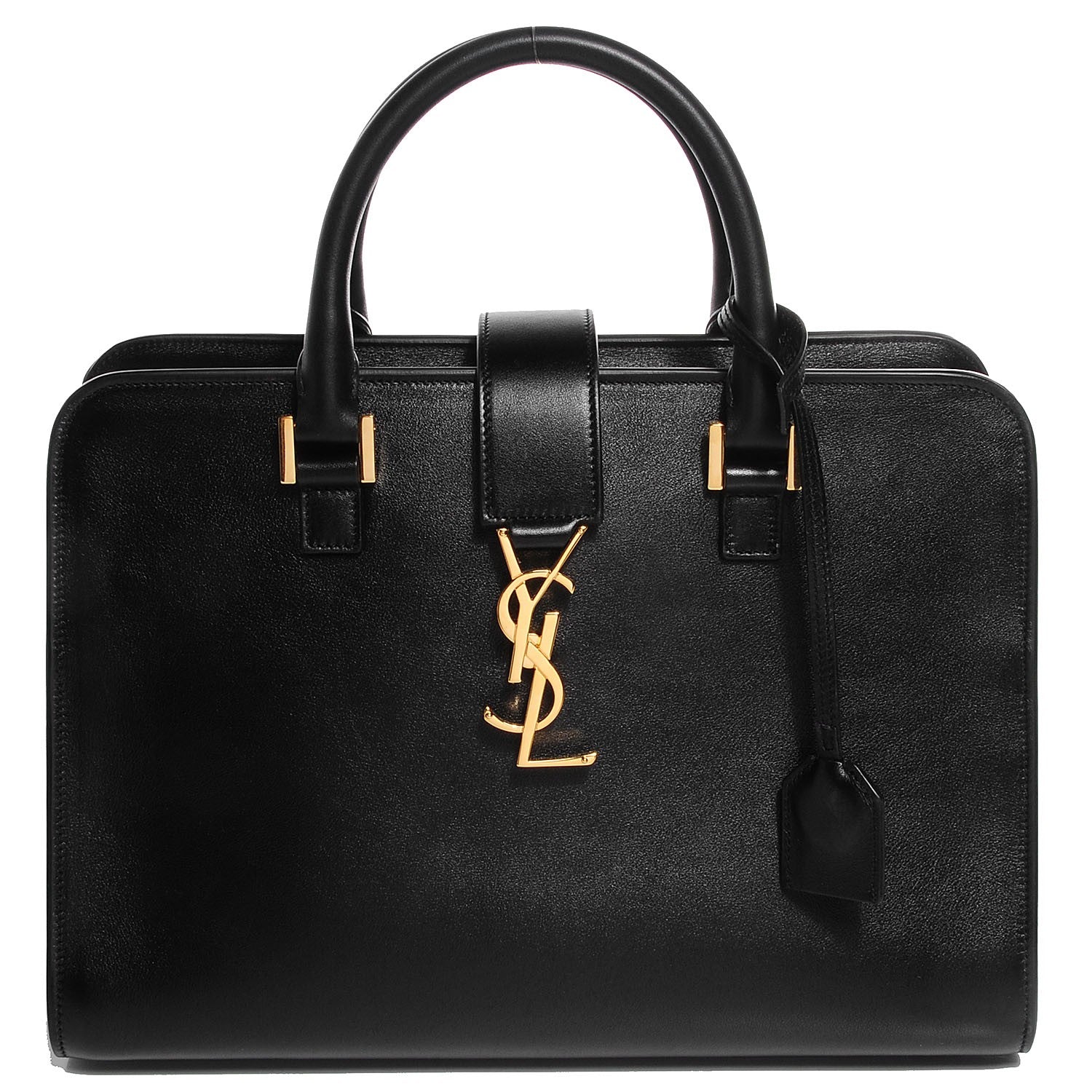 Saint Laurent Calfskin Small Cabas Monogram Black 1 of 7