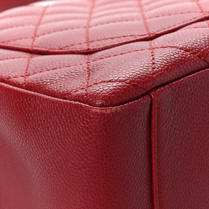 Chanel Caviar Quilted Grand Shopping Tote GST Red 11 of 12