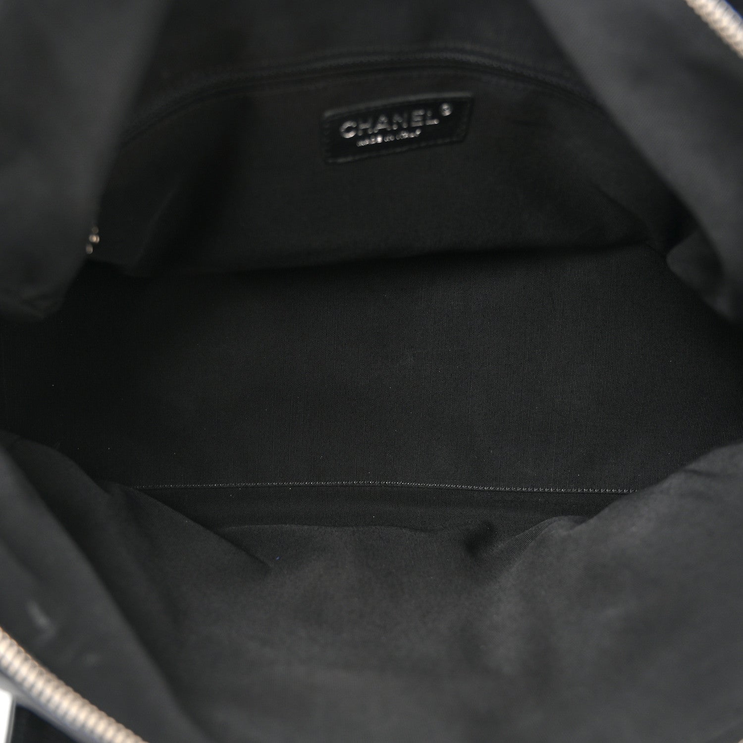 Chanel Calfskin CC Chevron All Day Long Boston Black 5 of 10