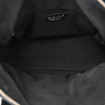 Chanel Calfskin CC Chevron All Day Long Boston Black 5 of 10
