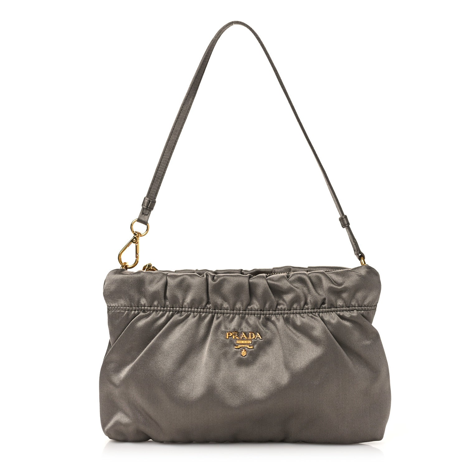 Prada Satin Raso Shoulder Bag Fumo 1 of 8