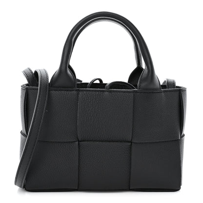 Bottega Veneta Grained Calfskin Intrecciato Candy Arco Tote Black 3 of 14