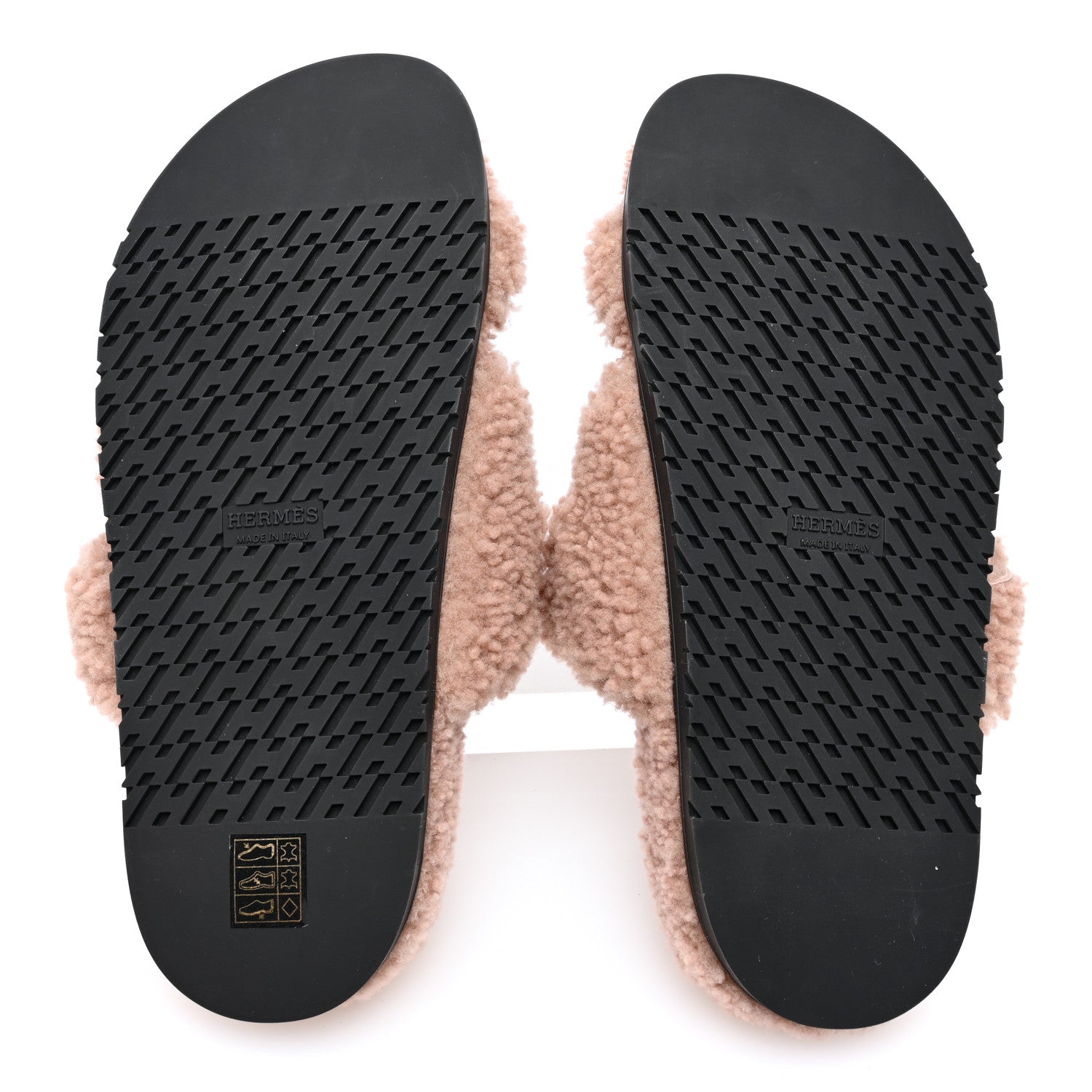 Hermes Woolskin Womens Chypre Sandals 38 Bois De Santal 5 of 8