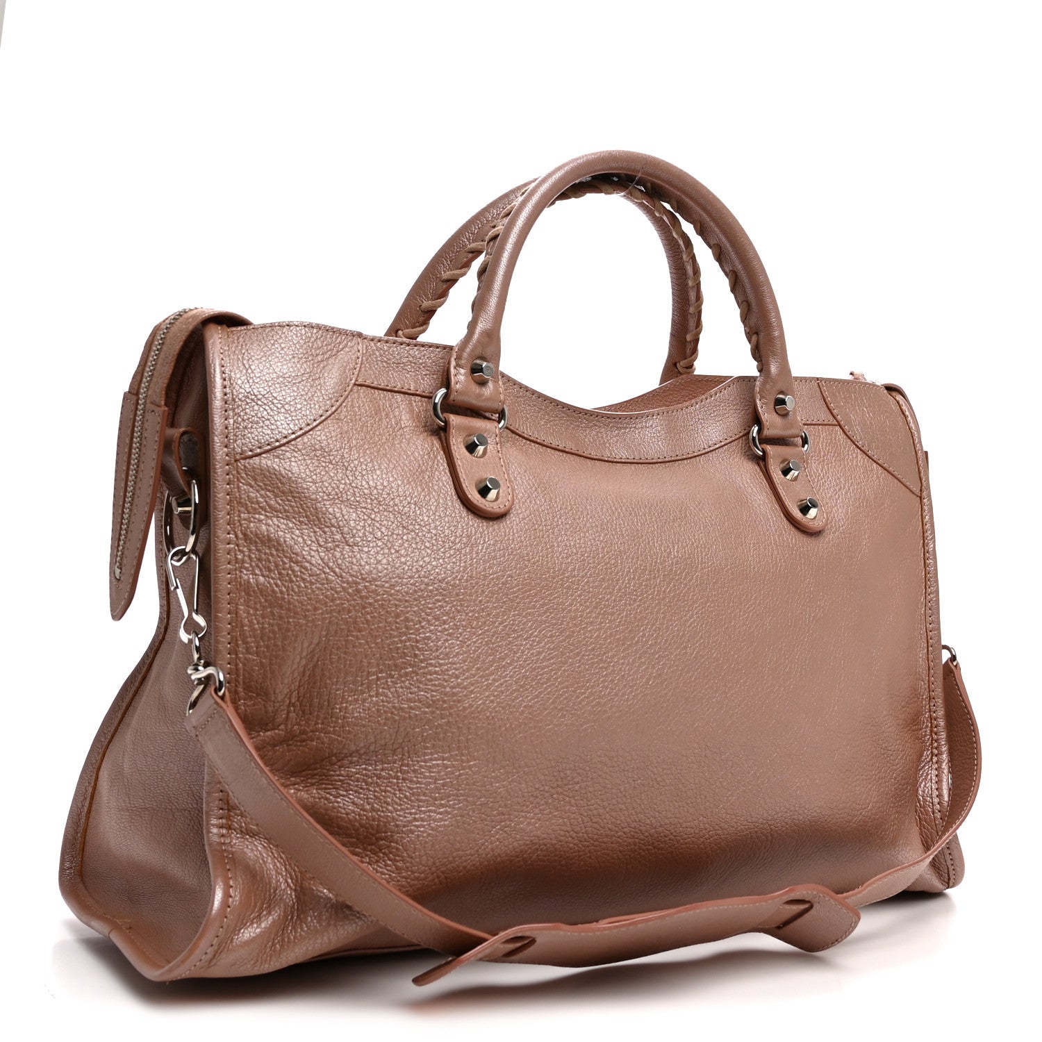 Balenciaga Pearlescent Goatskin Classic Palladium Hardware City Rose Rose Light 4 of 11