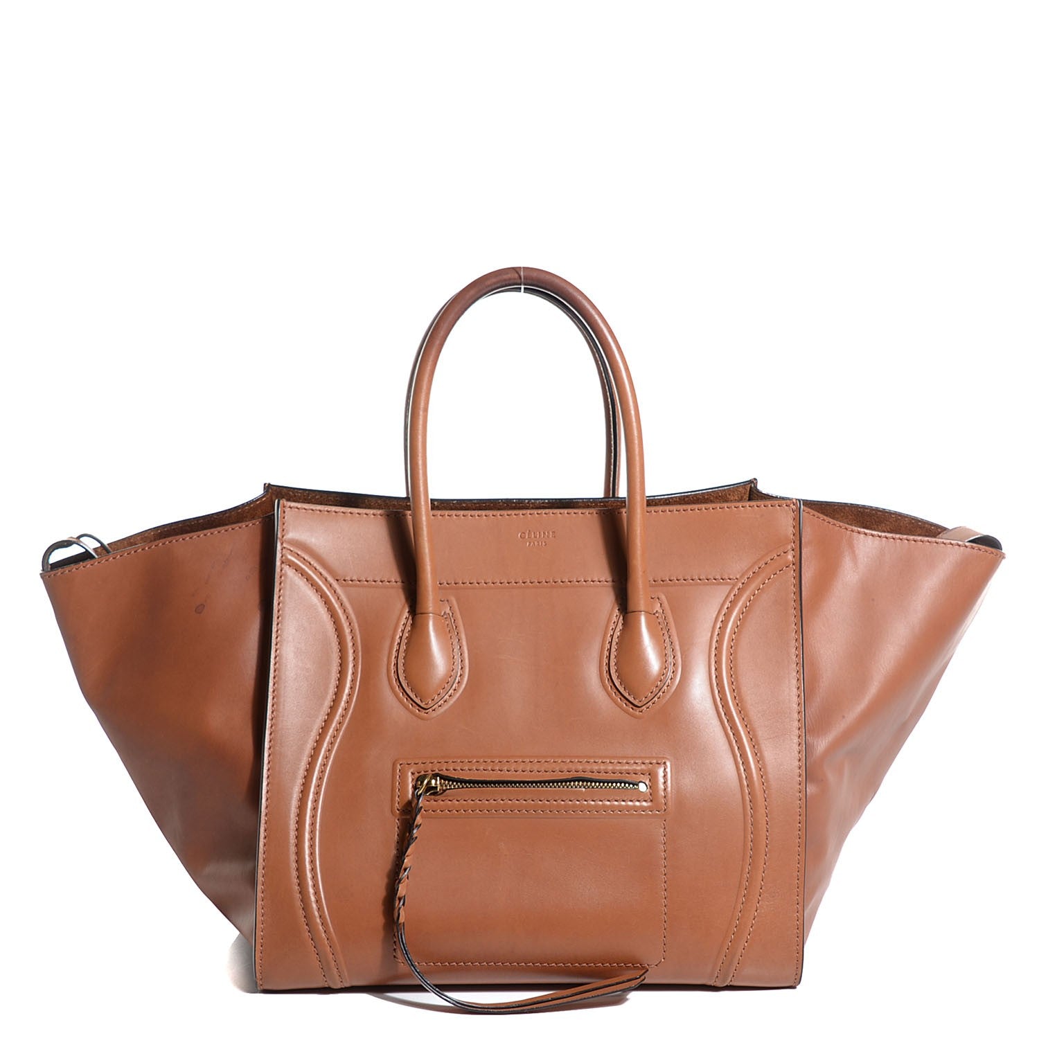 Celine Natural Calfskin Medium Phantom Luggage Tan 1 of 9