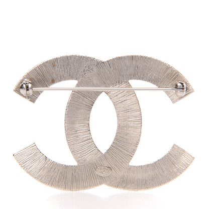 Chanel Baguette Crystal CC Brooch Silver 3 of 5