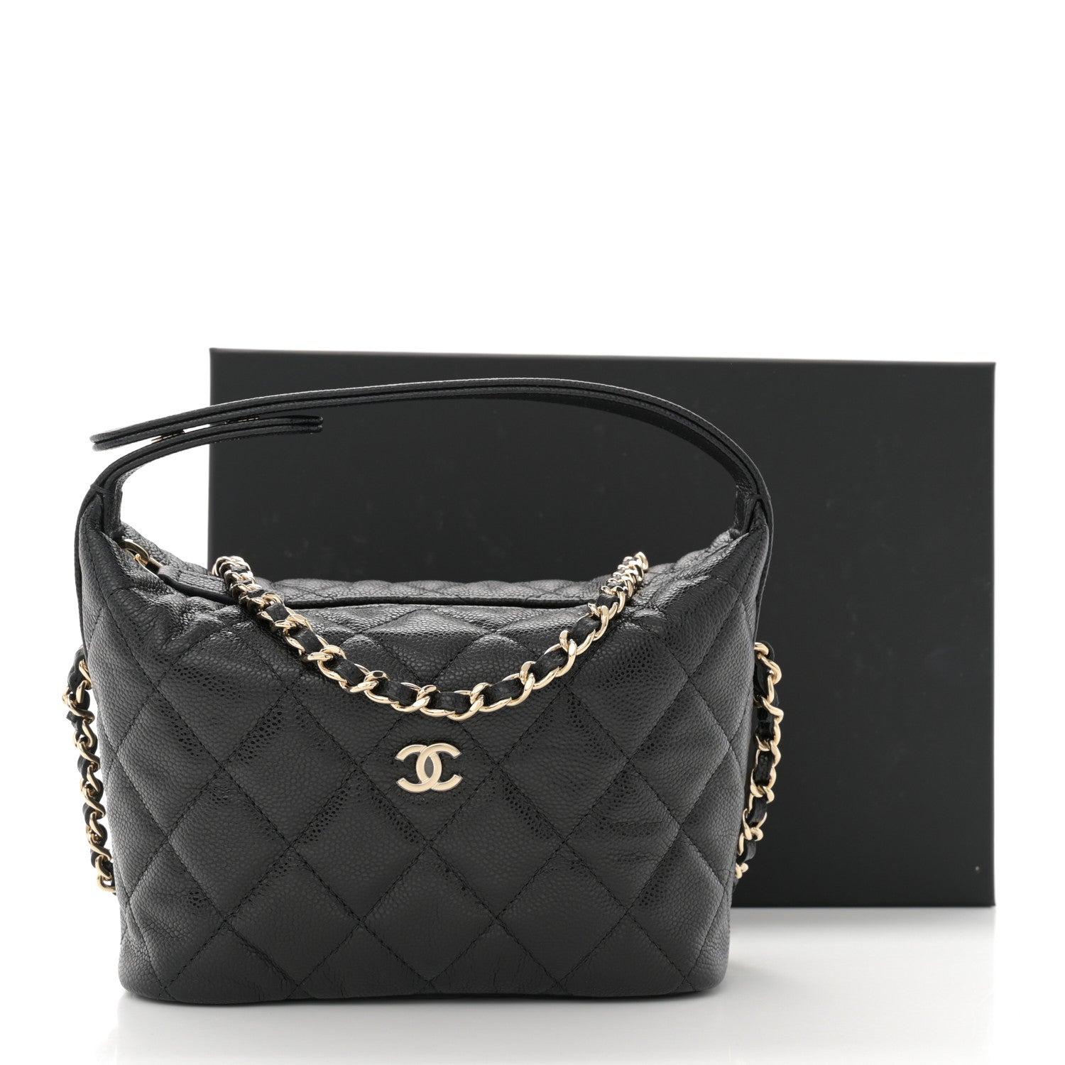 Chanel Caviar Quilted Hobo Black 11 of 11