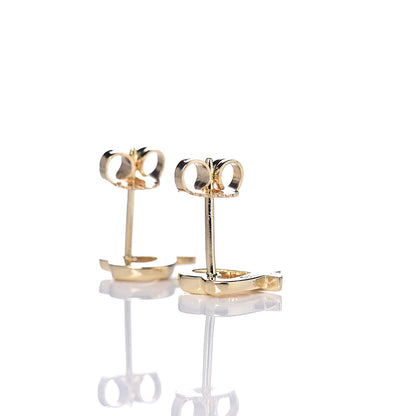 Tiffany 18K Yellow Gold Mini Paloma Picasso Loving Heart Earrings 3 of 5
