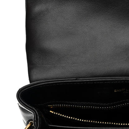 Saint Laurent Calfskin Y Quilted Monogram Toy Loulou Crossbody Bag Black 11 of 12