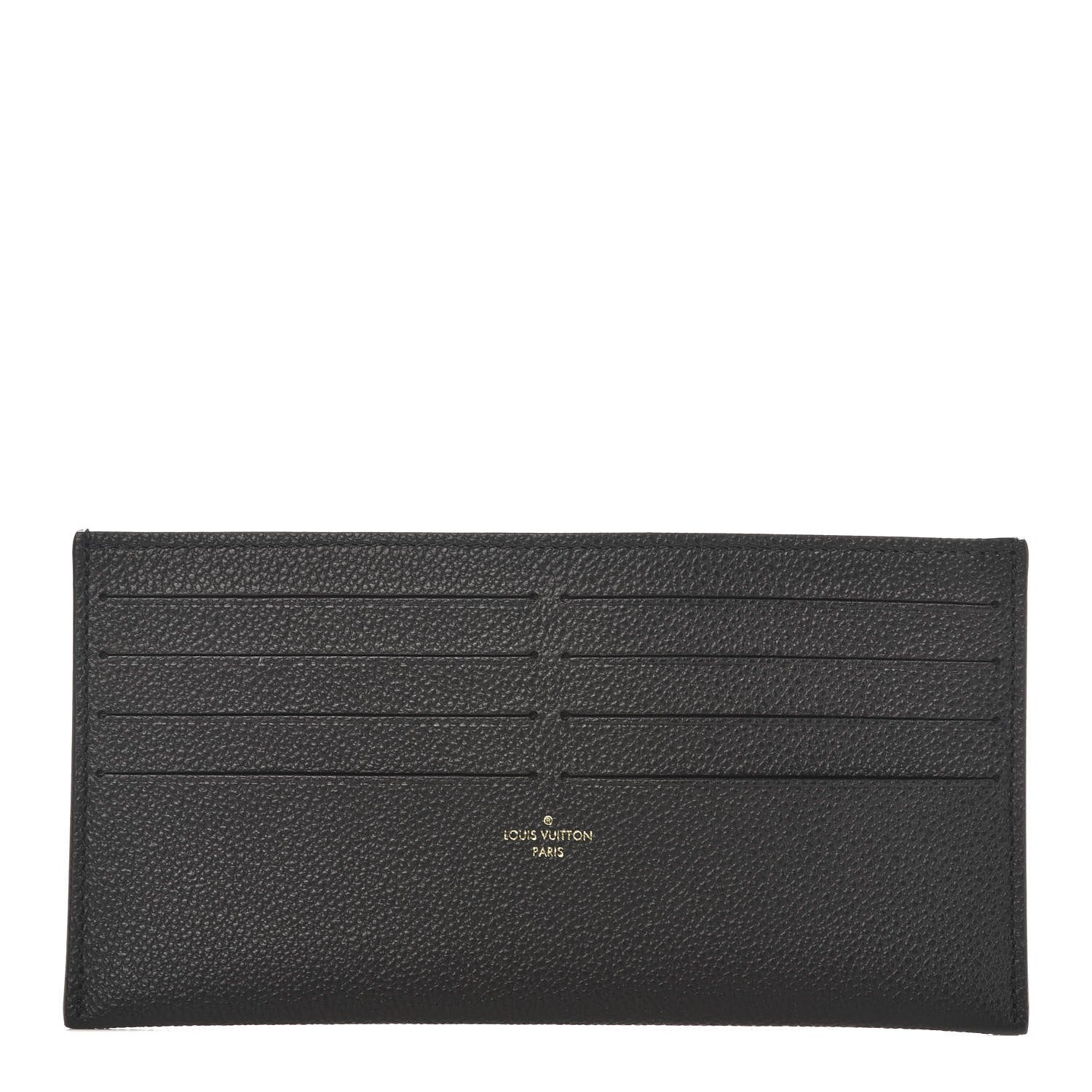 Louis Vuitton Calfskin Felicie Chain Wallet Card Holder Insert Black 1 of 6
