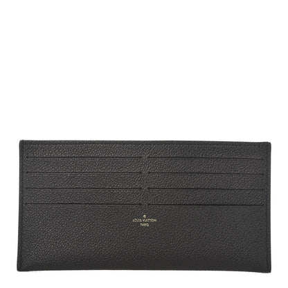 Louis Vuitton Calfskin Felicie Chain Wallet Card Holder Insert Black 1 of 6