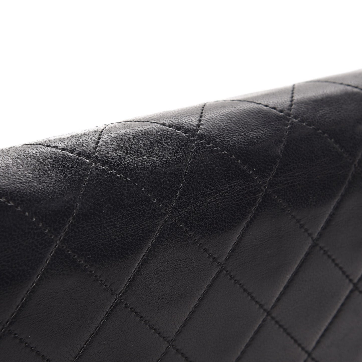 Lambskin Quilted Small Single Flap Black