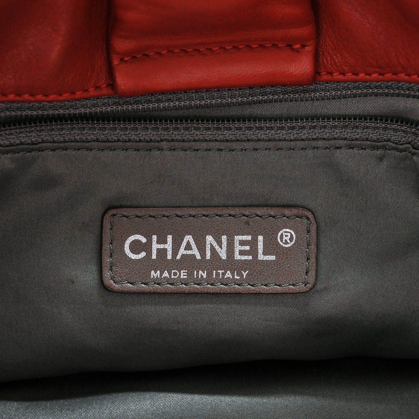 Lambskin Hidden Chain Flap Red