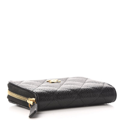Chanel Caviar Quilted Zip Coin Purse Black 4 of 8