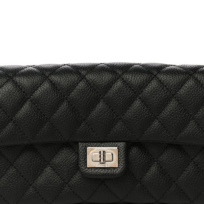 Chanel Grained Calfskin Quilted 2.55 Reissue Flap Belt Bag Clutch Black 9 of 14