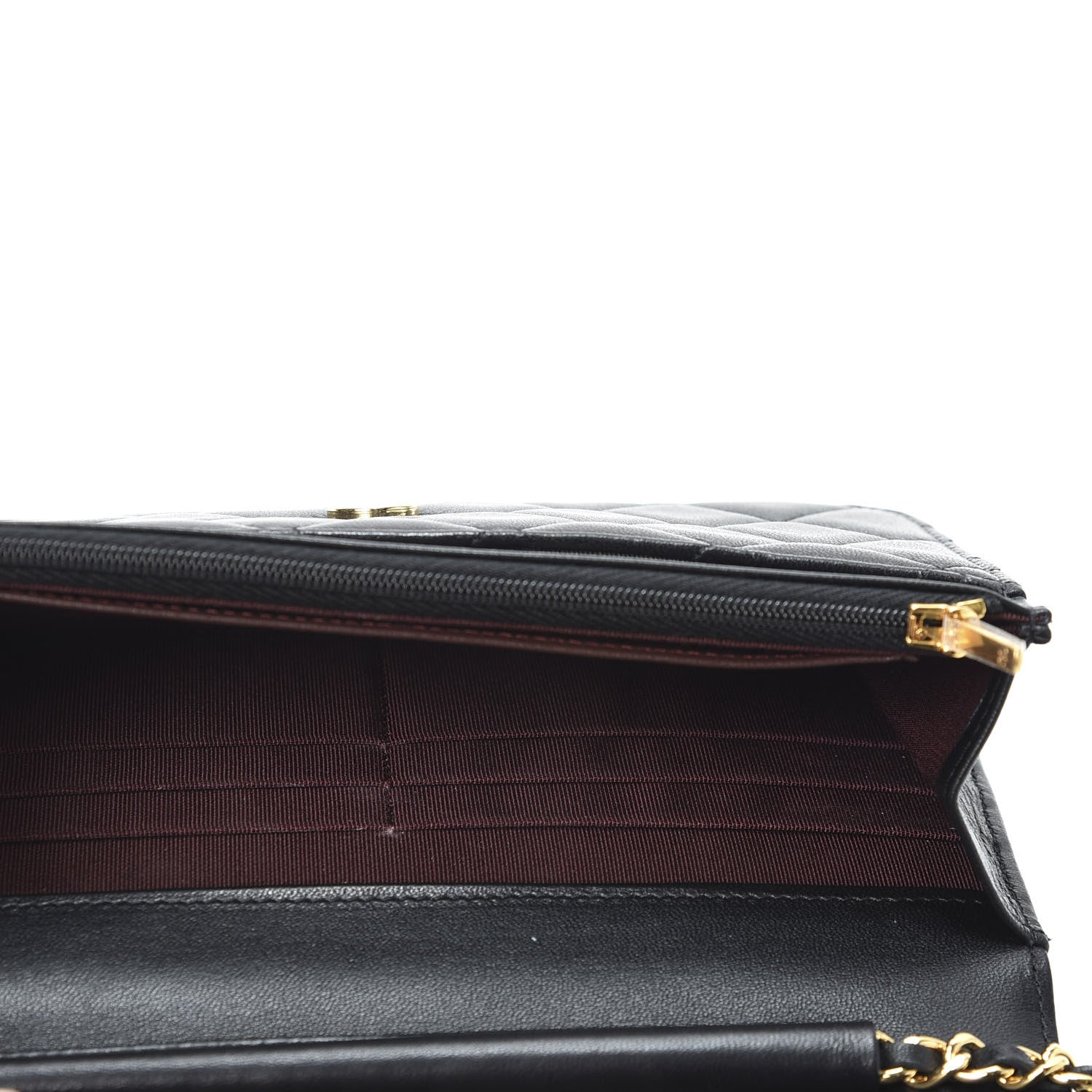 Chanel Lambskin Quilted Wallet On Chain WOC Black 4 of 11
