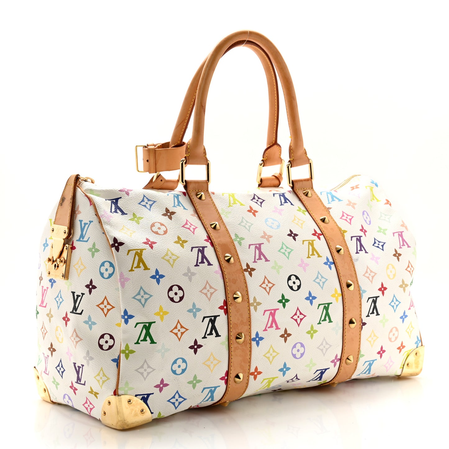 Monogram Multicolor Keepall 45 White