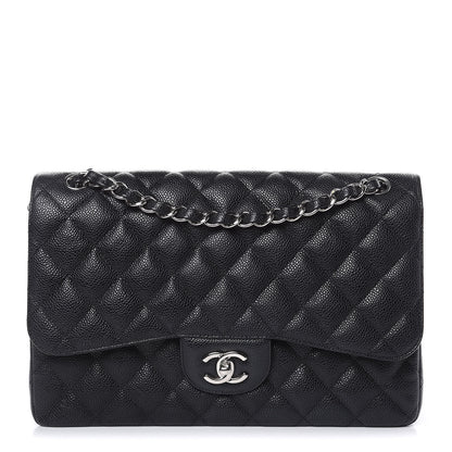 Chanel Caviar Quilted Jumbo Double Flap Black 1 of 14