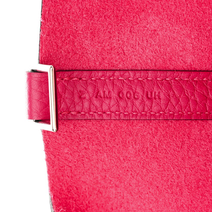 Hermes Taurillon Clemence Swift Eclat Picotin Lock 22 MM Framboise Rouge Sellier 7 of 10