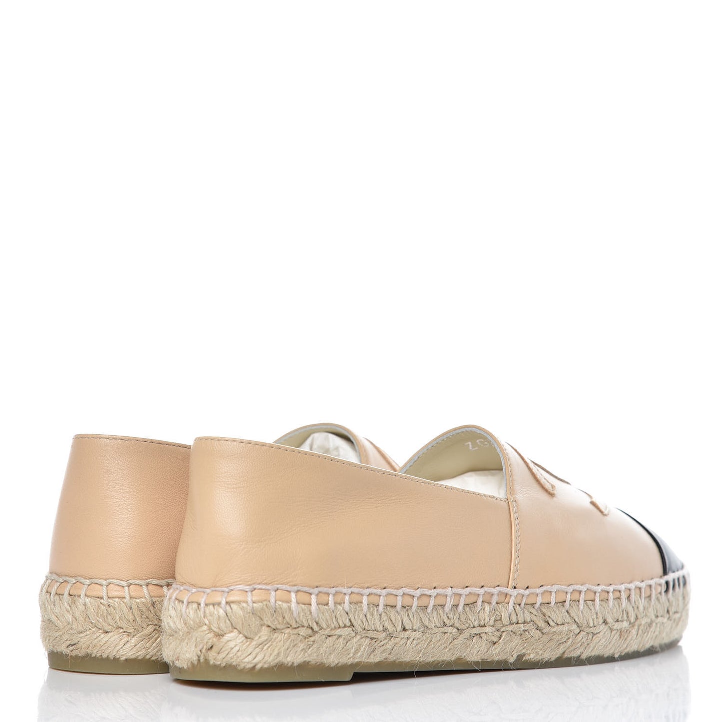 Lambskin CC Espadrilles 36 Beige Black